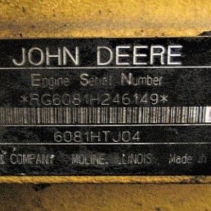 foto 18t JohnDeere 1270D 6W harvester engine overhaul (+engine boom cab tracks PC)